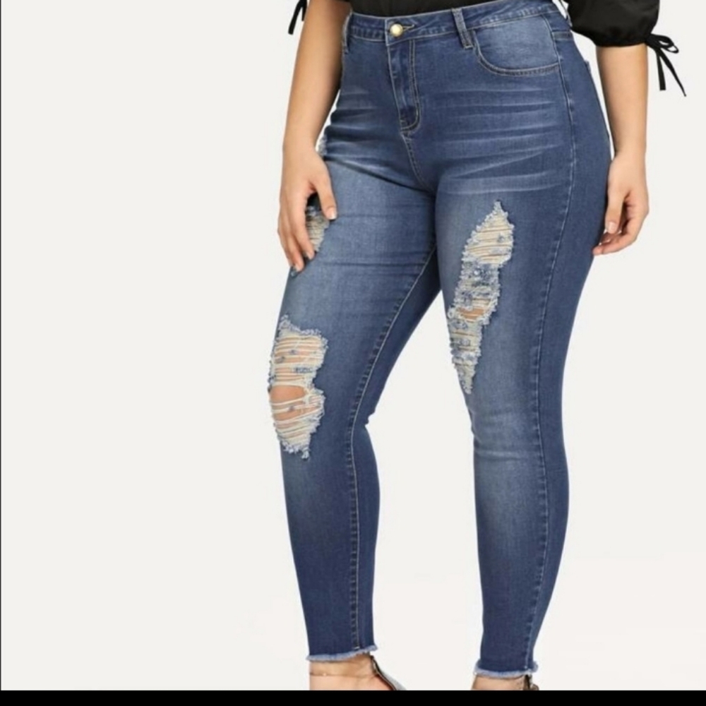 Distressed jeans